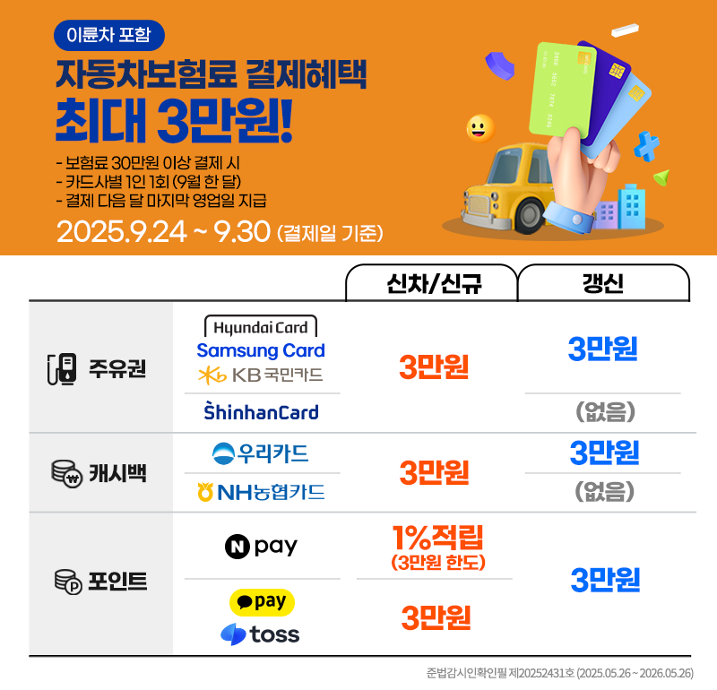 25년9월 5차 카드혜택 이벤트